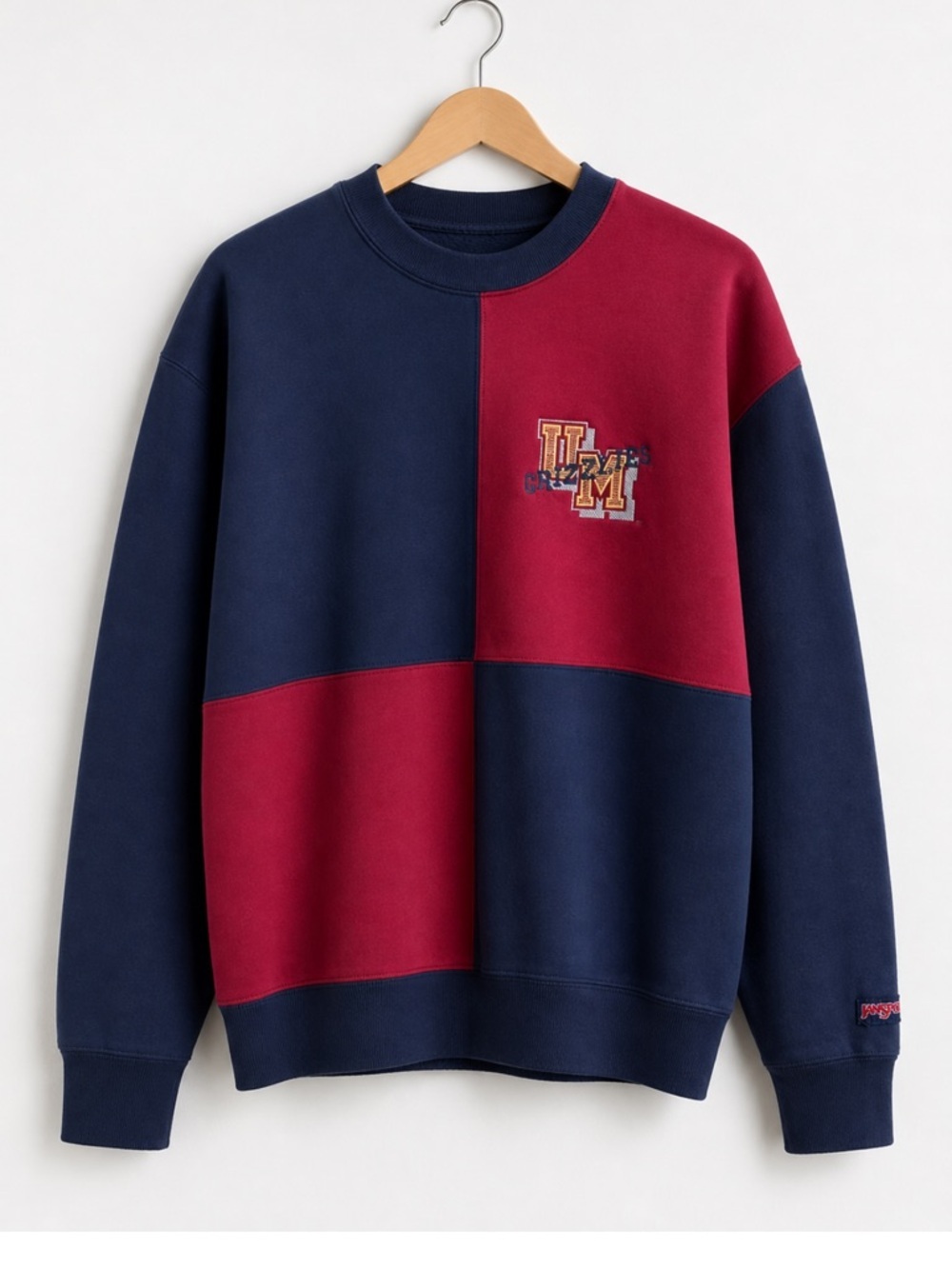 JanSport UM Grizzlies Colorblock Crewneck Sweatshirt Size Large
